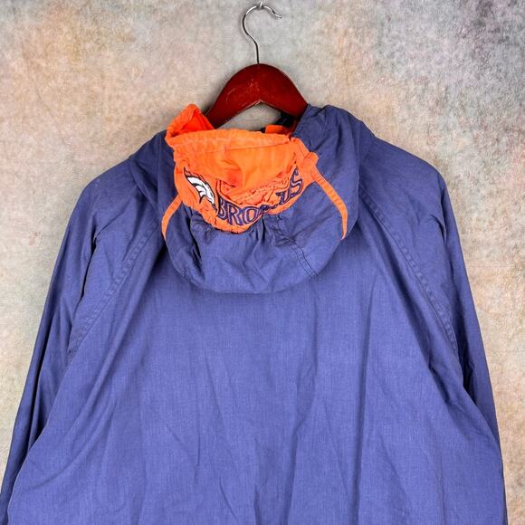 VTG 90s NFL Denver Broncos Jacket Mens Sz XXL Blue Orange Pro Player Football - Picture 2 of 9